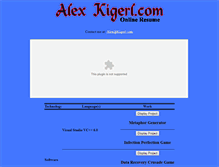 Tablet Screenshot of alexkigerl.com